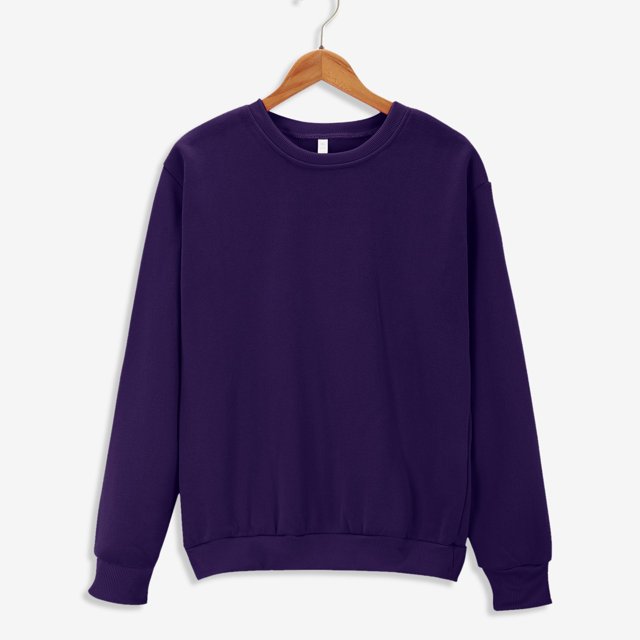 Women'S Solid Color Round Neck Oversized Sweatshirt Loose Fit Long Sleeve Light Sweatshirt Loose Blouse