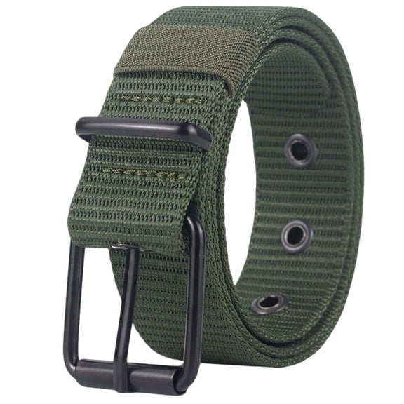 Ahabrexf Belt without Buckle for Men Casual Canvas Waist Strap 3.5Cm Width 120Cm Length 1Pc