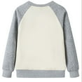thumbnail image 3 of SERTG Big Boys Girls Raglan Contrast Top Sporty Long Sleeve Sweatshirt Comfortable Fall Winter Playful Shirt for Kids 3-11 Years(Gray,4-5 Years), 3 of 4