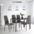 thumbnail image 2 of Juego De Comedor 4 Sillas y Mesa De Vidrio Templado Lexus gris 5, 2 of 6
