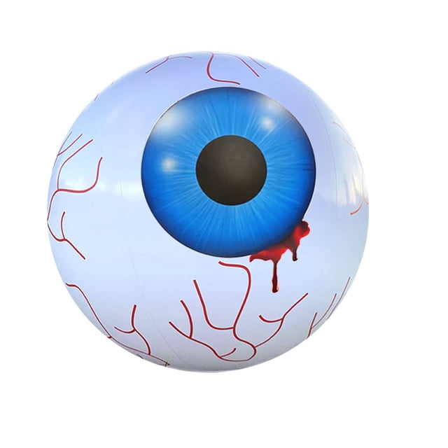 Halloween Inflatables Outdoor Decorations Halloween Eyeball Inflatable 23.58 Inch Luminous Color Changing Party Decoration Inflatable Halloween Decorations Outdoor