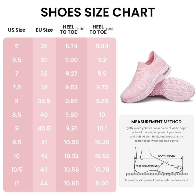 vibdiv Walking Shoes for Women Comfort Non Slip Tennis Shoes Workout Travel Gym Sneakers zapatos para mujer Pink Size 8
