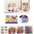 thumbnail image 3 of 3D Mosaic Puzzle Kit for Kids - 240pcs Educational Art Toys with Pegboard & Mushroom Nails, 3 of 3