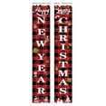 thumbnail image 4 of Christmas Curtain Set 300D Oxford Cloth + Wooden Pole (1 Pair Of Curtain + 5 Small Banners), 4 of 5