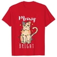 thumbnail image 4 of Camiseta con luces navideñas para mujer, camisetas con estampado gráfico de gato bonito, camisetas de manga corta, ropa de calle divertida, camiseta de marca, ropa femenina, 4 of 5