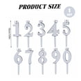 thumbnail image 2 of Rewenti Reusable Number Birthday Candle Set 0-9 Number Candle Set Adjustable Candles Stand for Birthday Cakes Gold Cake topper Digital Candles, 2 of 4