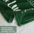 thumbnail image 4 of Christmas Throw Blanket Gifts Fleece Holiday Theme Christmas Reindeer Snowflakes Tree Prints Home Décor Soft Warm and Cozy Throws for Women, Winter Bedding, Couch, 50"x60", Green, 4 of 6
