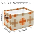 thumbnail image 4 of Yayeee Canvas Storage Basket with Handles for Shelves Fabric Bins Closet Organizer, Beige Geometric Pattern, 4 of 8