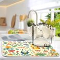 thumbnail image 5 of Yayeee Dish Drying Mat for Kitchen Counter 16"x18" Microfiber Absorbent Pad, Floral Animals, 5 of 7