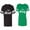 Men Black / Women Green, variant on The Beast The Beauty Matching Couple Cotton Jerseys (Men Black / Women Black) (Men S / Women S)
