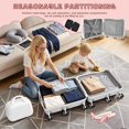 thumbnail image 5 of Plenkra 20 Inch Ride-On Luggage with Small Carry-On Suitcase, 6 Spinner Wheels & Retractable Handle, Hardshell Carry-On Suitcase for Smooth Rolling, Fun Scooter Suitcase for Travel, 5 of 7