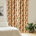 thumbnail image 2 of Ambesonne Floral Curtains, Ornate Paisley, Pair of 28"x95", Orange Yellow and Red, 2 of 5