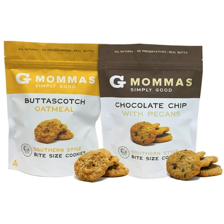 Chocolate Chip Cookies with Pecans and Butterscotch Oatmeal Cookies - G Mommas Homemade Cookies (2 Pack Variety) Pack of (Best Butterscotch Chip Cookies)