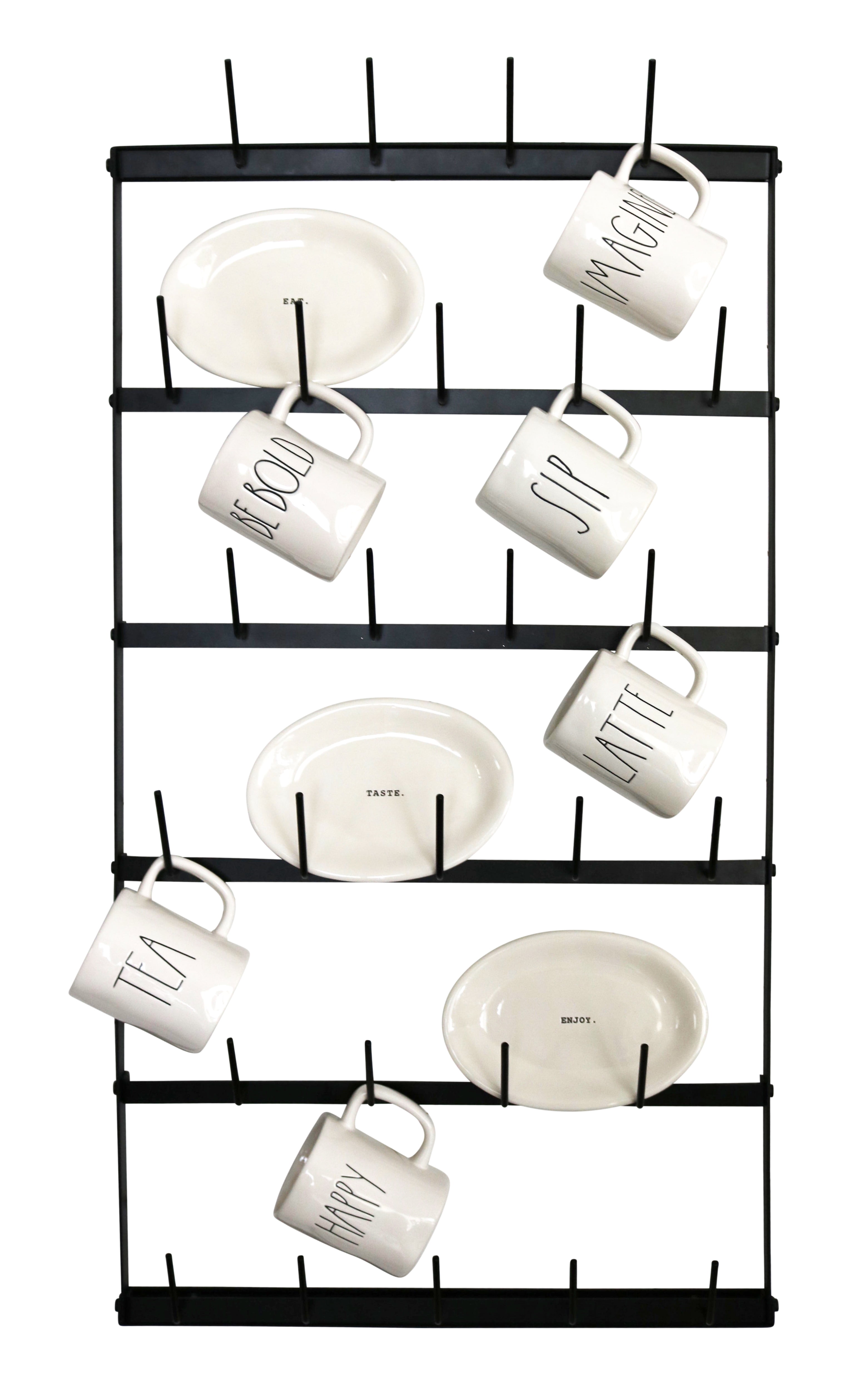 wall mounted coffee mug racks