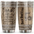 thumbnail image 5 of Wooden Dad Tumbler, Dad Tumbler with Lid 20 Oz Stainless Steel, Best Dad Ever Travel Mug, The Myth The Legend Coffee Cup, Gifts for Dad, Father Days Gift, 5 of 6