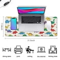 thumbnail image 5 of Long Mouse Pads for Desk,White Cartoon Colorful Dinosaurs Pattern Desk Mats on Top Of Desks, Desk Mouse Pad Extra Large with 3mm Non-Slip Base and Stitched Edge for Gaming,Office,Work,Home 31.5"x11.8", 5 of 6
