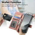 thumbnail image 2 of Allytechgroup Flip Case for Samsung Galaxy Z Fold 5 with Credit Card Slot, PU Leather Wallet Phone Case Kickstand Shockproof Magnetic Back Cover for Samsung Galaxy Z Fold 5, Pink, 2 of 8