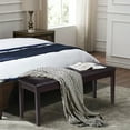 thumbnail image 2 of Giantex Table Bench, PU Leather Bench for End of Bed, Ottoman Bench for Hallway, Bedroom, Dining Room, Brown, 2 of 6
