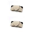 thumbnail image 2 of Sidaley Coche Sun Shadow Gafas Clip Gafas de sol Estuche de almacenamiento Interior Tarjeta Ticket Mount Holder Organización Accesorios Rojo Beige 2piezas Sidaley  CBP294826, 2 of 5