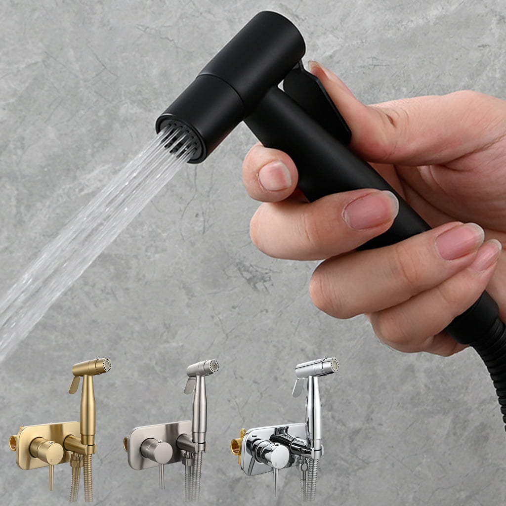 lanema Elegant Toilet Bidet Sprayer Set with Hot Cold mixers Valves Warm Water Sprays