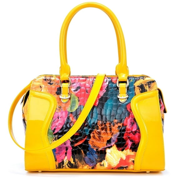 FEIMINA Designer Handbags Luxury, Genuine Leather Tote Bag For Women, Large Crossbody Bag, Doodle Purses For Women