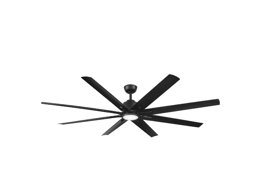 Home Decorators Collection Kensgrove II 72 in. Smart Indoor/Outdoor Matte Black Ceiling Fan with Remote Included Powered by Hubspace