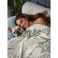 thumbnail image 3 of Green Coastal Full Size Flat Sheet, Wrinkleproof & Fadeproof Cooling Flat Bed Sheet Only, Ocean Coral Starfish Seahorse Farmhouse Breathable Soft Bedding Top Sheets 81 x 96 Inches, 3 of 8