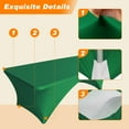 thumbnail image 3 of Eurmax USA Spandex Table Cover Fitted 30+ Colors Polyester Tablecloth，8 ft Table Cover Open Back,2PC, 3 of 5