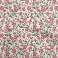 thumbnail image 1 of oneOone Silk Tabby Red Fabric Floral Craft Projects Decor Fabric Printed By The Yard 42 Inch Wide, 1 of 5