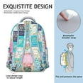 thumbnail image 5 of Ethnic Tribal Print Backpack - Boho Style Laptop Daypack for School & Travel, 17" Spacious Compartment, Durable Oxford Fabric, Water-Resistant College Essentials Bag, 5 of 6