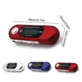 thumbnail image 4 of facefd Mini MP3 Player Support 32G Flash Drive Lightweight LCD Music Player with 3.5mm Audio  for Jack One Finger Control for Home Red Blue, 4 of 6