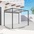 thumbnail image 3 of Outsunny Pergola de Patio 10 Pieds x 7 Pieds avec Auvent Rétractable, 3 of 10