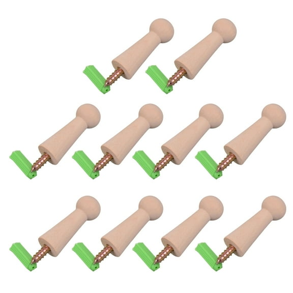 10pcs Sturdy Wood Pegs Convenient for Hanging Clothes and Accessories Home