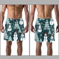 thumbnail image 3 of luoweisi Men's Beach Shorts Quick Dry Swim Trunks with Mesh Lining Christmas Snowman L, 3 of 5