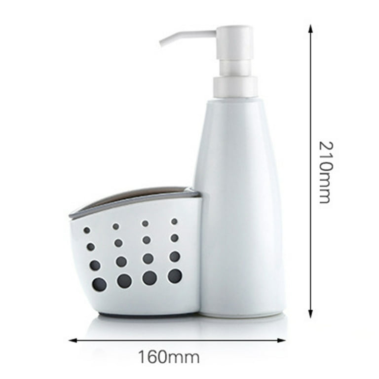 grove co. bubble-up dish soap dispenser & brush set, ergonomically designed  dish scrubber, removes tough messes, gentle on di