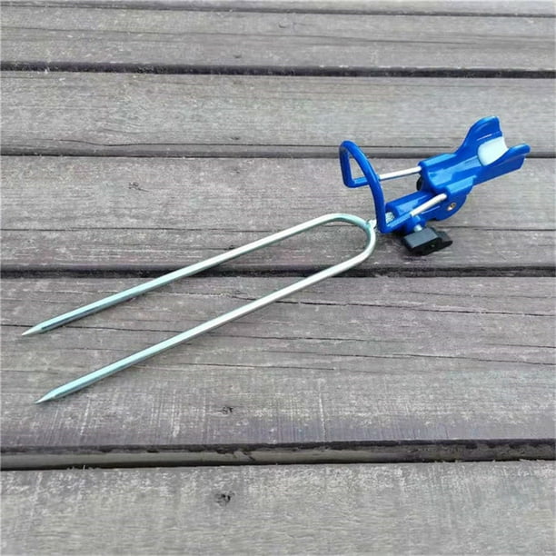 Pack of 2 Pole Holder 360 Rock Ground Mud Sand Degree Adjustable Stable Rack  Outdoor Beach Ocean Fishing Universal Fish Tackle Accessories Blue 