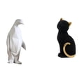 thumbnail image 1 of Escultura de pingüino,Escultura de pingüino para decoración nórdica del hogar,Figura de escritorio,Estatua de gato,linda estantería,escritorio,decoración del hogar,Figura decorativa, 1 of 8
