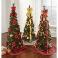 thumbnail image 5 of BrylaneHome 4.5 Ft Fully Decorated Pre-Lit Pop-Up Christmas Tree with 100 Warm Lights & Included Stand, Collapsible, Easy Assembly, 5 of 7