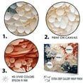 thumbnail image 3 of Designart "Blush And Ivory Seashore Coral Mosaic II" Coastal Coral Under Water Floater Framed Wall Art Prints, 3 of 5