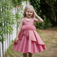 thumbnail image 2 of Puff Satin Princess Gown – Big Kids Celebration Dress Ages 4-10, Formal Party & Recital Wear, Luxe Coordination with Pink Dress for Girls Looks, 2 of 8