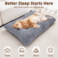 thumbnail image 6 of Sasttie Large Dog Bed, Soft Rose Velvet Washable Crate Pad for Medium and Large Dogs, Non-Slip Bottom, Suitable Kennel Cage and Cat Bed Mat, 35 x 23 in, Gray, 6 of 7