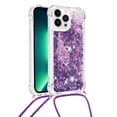 thumbnail image 1 of Funda FOXDOCK para iPhone 14 Pro con Cuerda Ajustable, Brillo Líquido, Protección Antigolpes y Lente – Ideal para Regalo, 1 of 6