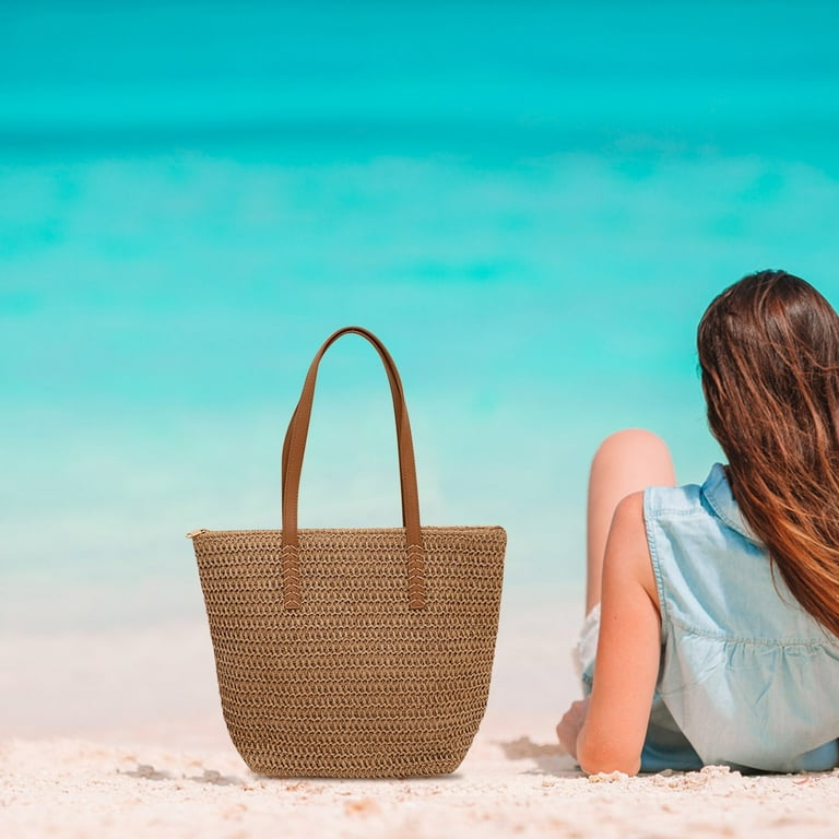 Wicker Bag Summer Straw Handbags 2021 LONGshukeji Large Straw