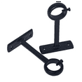thumbnail image 2 of Ceiling Mounted Curtain Rod Brackets, Heavy Duty Ceiling Bracket for 1 Inch Curtain Rod Holder(Set of 10, Black), 2 of 8