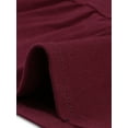 thumbnail image 6 of INSPIRE CHIC Women's Denim Jackets Button Down Peplum Hem Long Sleeves Cropped Jean Jackets Burgundy M, 6 of 7