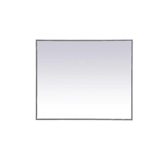 Elegant Decor MR43036GR 30 x 36 in. Metal Frame Rectangle Mirror, Grey