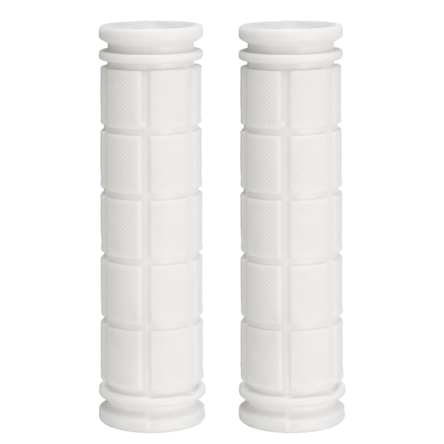 Empuñaduras de manillar de bicicleta Uxcell 2 piezas, antideslizantes, de caucho tipo hongo, se adaptan a barras de 7/8", blancas