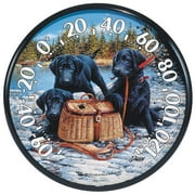 AcuRite 01678 12.5-Inch Wall Thermometer, Black Lab Pups