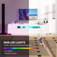 thumbnail image 4 of HOMCOM Meuble TV Moderne avec Lumières LED RGB, Centre de Divertissement, Blanc, 4 of 10
