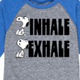 thumbnail image 3 of Peanuts - Snoopy Inhale Exhale - Toddler & Youth Raglan Graphic T-Shirt, 3 of 5